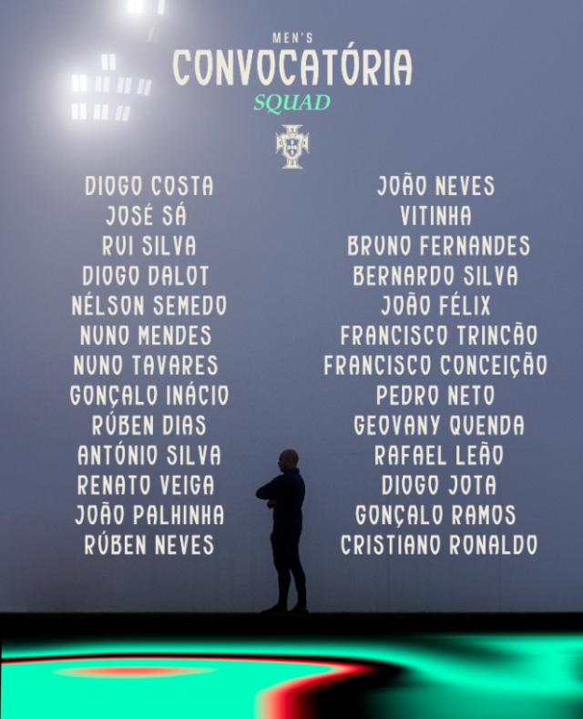 葡萄牙名单:双B护法C罗,切尔西预定新星肯达入选